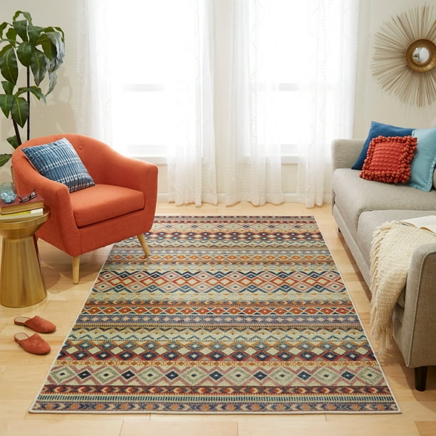 Geometric Striped Scatter Rug 2' X 3' Mohawk Home Myron Multi Geometric Striped Scatter Rug 2' X 3' Mohawk Home Myron Multi